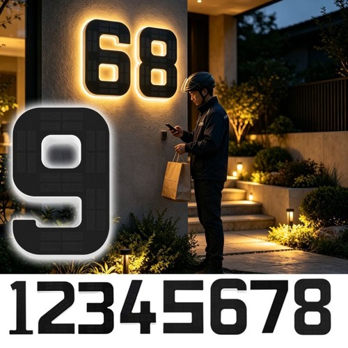 Solar led house numbers - numbers, &