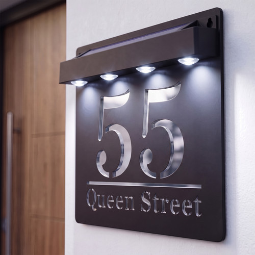 Laser house number - laser, plaques