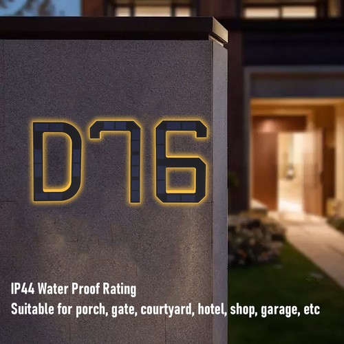 Solar house number - 9, led