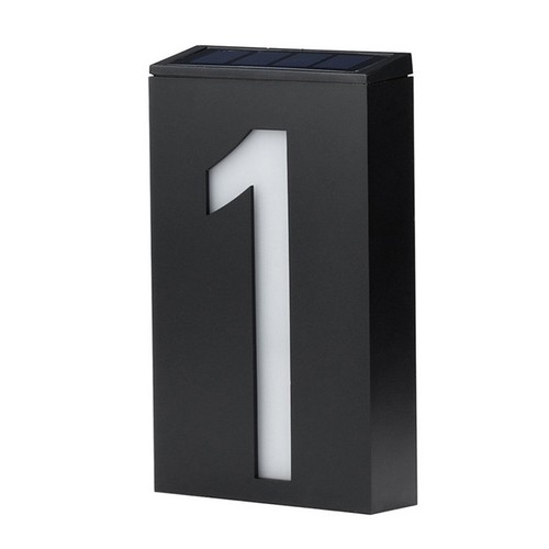 Solar house number light - number,
