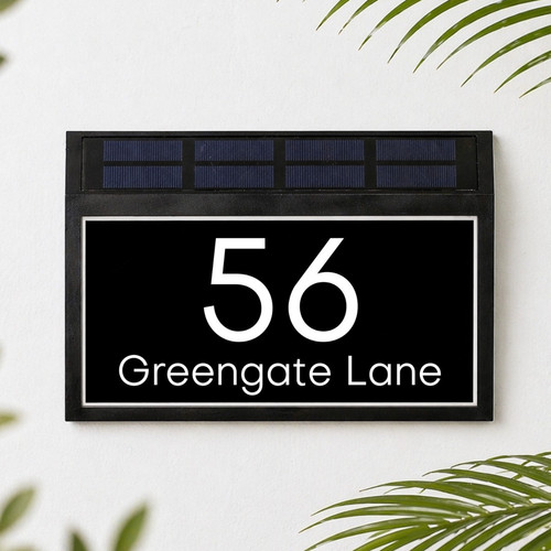 Solar light house signs - light,