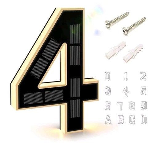 Solar led house numbers - solar, light