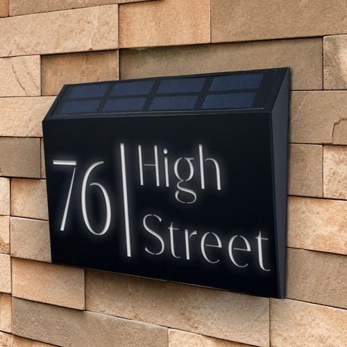 Solar light house signs - light,