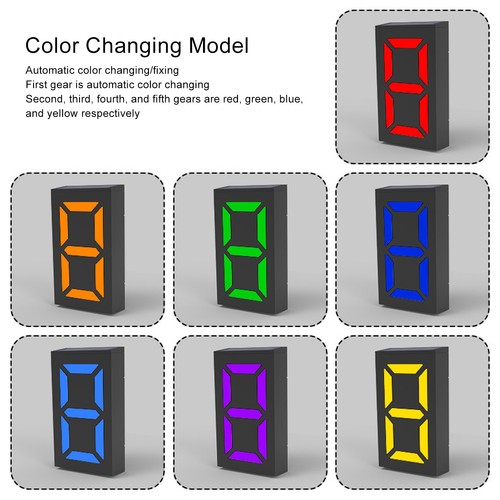 Led lighted house number - house,