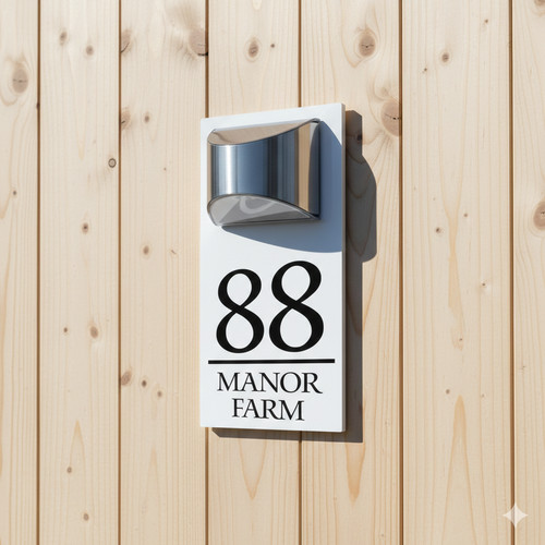 Led solar house number - led, sign