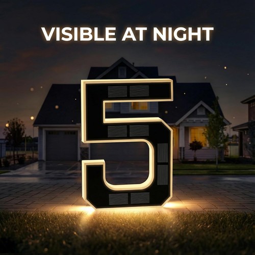 Solar led house numbers - numbers, &
