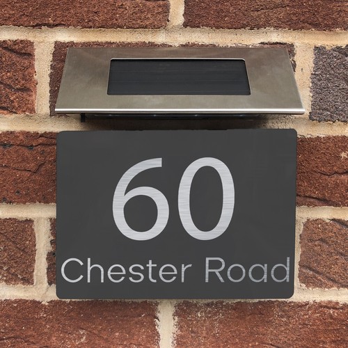 House number plaques with - house,