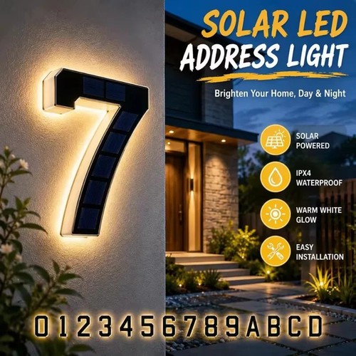 Solar house number - house,