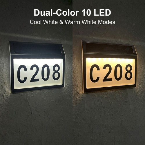 Solar address sign for house - sign,