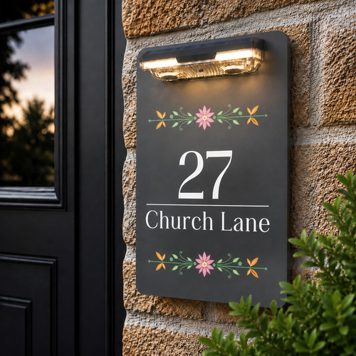 Led solar house - led, sign
