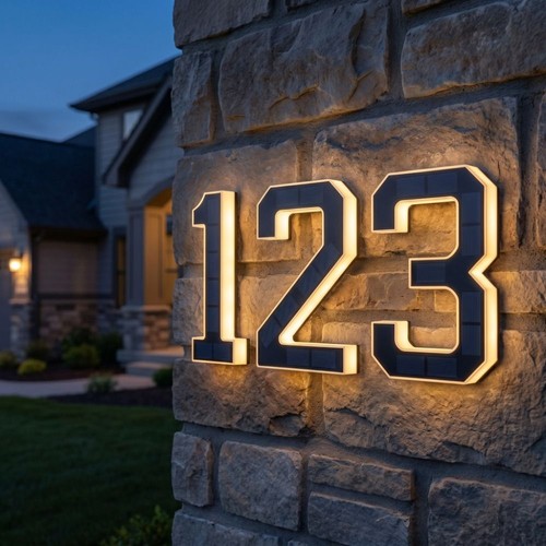 7in led house number plaque - led,