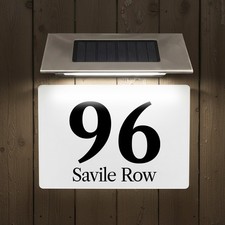 Custom House Sign Solar LED