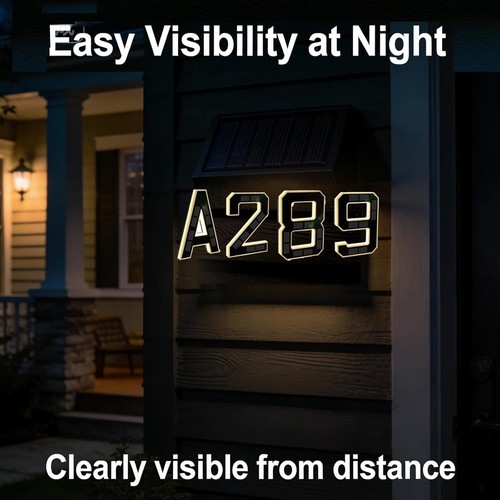 Solar led house - house, numbers