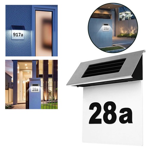 Solar house number light - house,