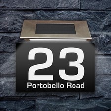 House Number Plaques Solar