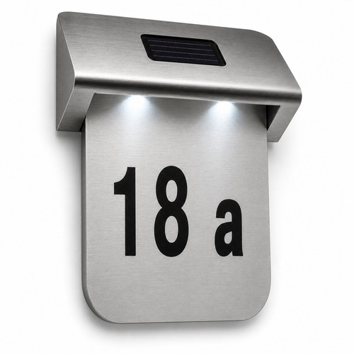 White led solar house number - led,