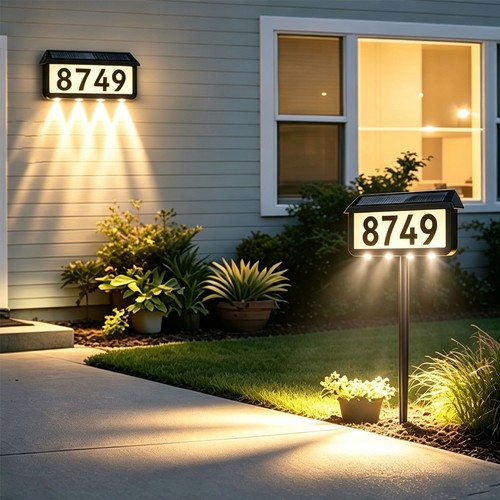 Solar powered address - 2-in-1,