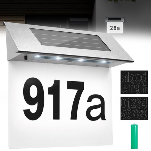 Solar illuminated doorplate - solar,