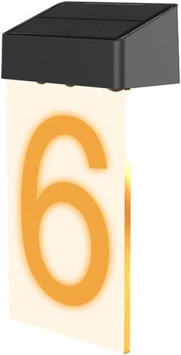 Solar house number - number, doorplate