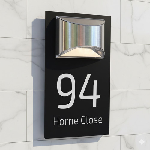 Custom solar house - house, number
