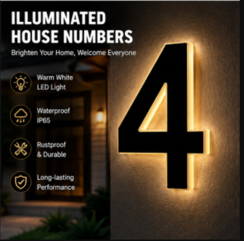 Solar led house numbers - led,