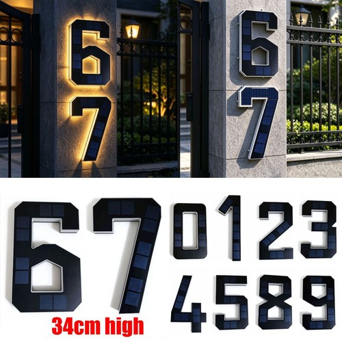 Solar led house numbers - solar,