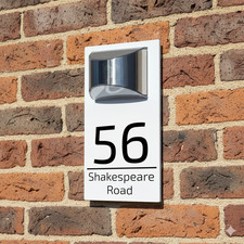 House Number Sign Solar LED