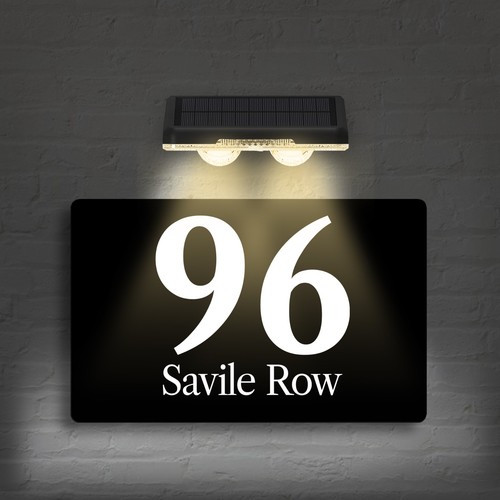 Custom solar house number sign - custom,