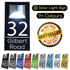 Solar LED House Number Sign