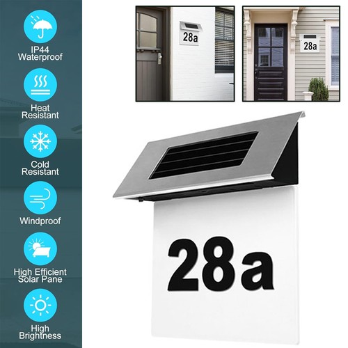 Solar address sign house - solar,